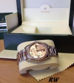 Rolex Datejust 116244 Stainless Steel Pink Floral Dial 36mm Lady Replica Watch - Image 3