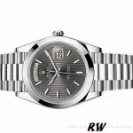 Rolex Day-Date 228206 Dark Rhodium Grey Dial Platinum 40MM Mens Replica Watch - Image 4
