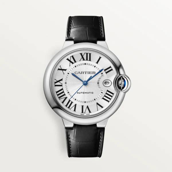 00D853CE-82F8-EA4F-DE03-DE9218A60984 CARTIER BALLON BLEU Black Alligator Strap 40mm - Image 1