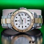 Rolex Yacht-Master 168623 Steel Yellow Gold White Dial 35MM Unisex Replica Watch - Image 4