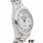 Rolex Day-Date 118206 White Roman Numeral 36mm Unisex Replica Watch - Image 4