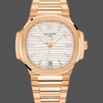Patek Philippe Nautilus Ladies Rose Gold & Yellow Gold Silver Dial 7118 1R 001 35.2mm