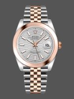 Rolex Datejust 126301 Rose Gold Silver Fluted Motif Dial 41MM Mens Replica Watch