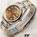 Rolex Day-Date 118239 White Gold Jubilee Chocolate Brown Dial 36mm Unisex Replica Watch - Image 2