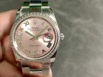 Replica Rolex Datejust 36 126284RBR 0024 Pink Roman Diamond Dial Lady Watch - Image 3