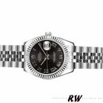 Rolex Datejust 179174 Sunbeam Black Roman Dial Fluted Bezel 26MM Lady Replica Watch - Image 4