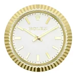 Rolex Presidential Classic Gold & White Wall Clock
