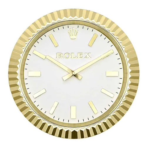 0450B028-FB56-BFCF-3F13-5C57D559EA94 Rolex Presidential Classic Gold & White Wall Clock - Image 1