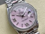 Rolex Day Date 36 Platinum Pink Opal Diamond-Set Roman Dial Diamond Bezel m128396tbr 0009 - Image 4