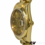 Rolex Day-Date 118208 Yellow Gold Champagne Dial 36mm Unisex Replica Watch - Image 4