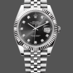 Rolex Datejust 41mm Black Diamond Dial White Rolesor Case m126334 0012 Men's Watch