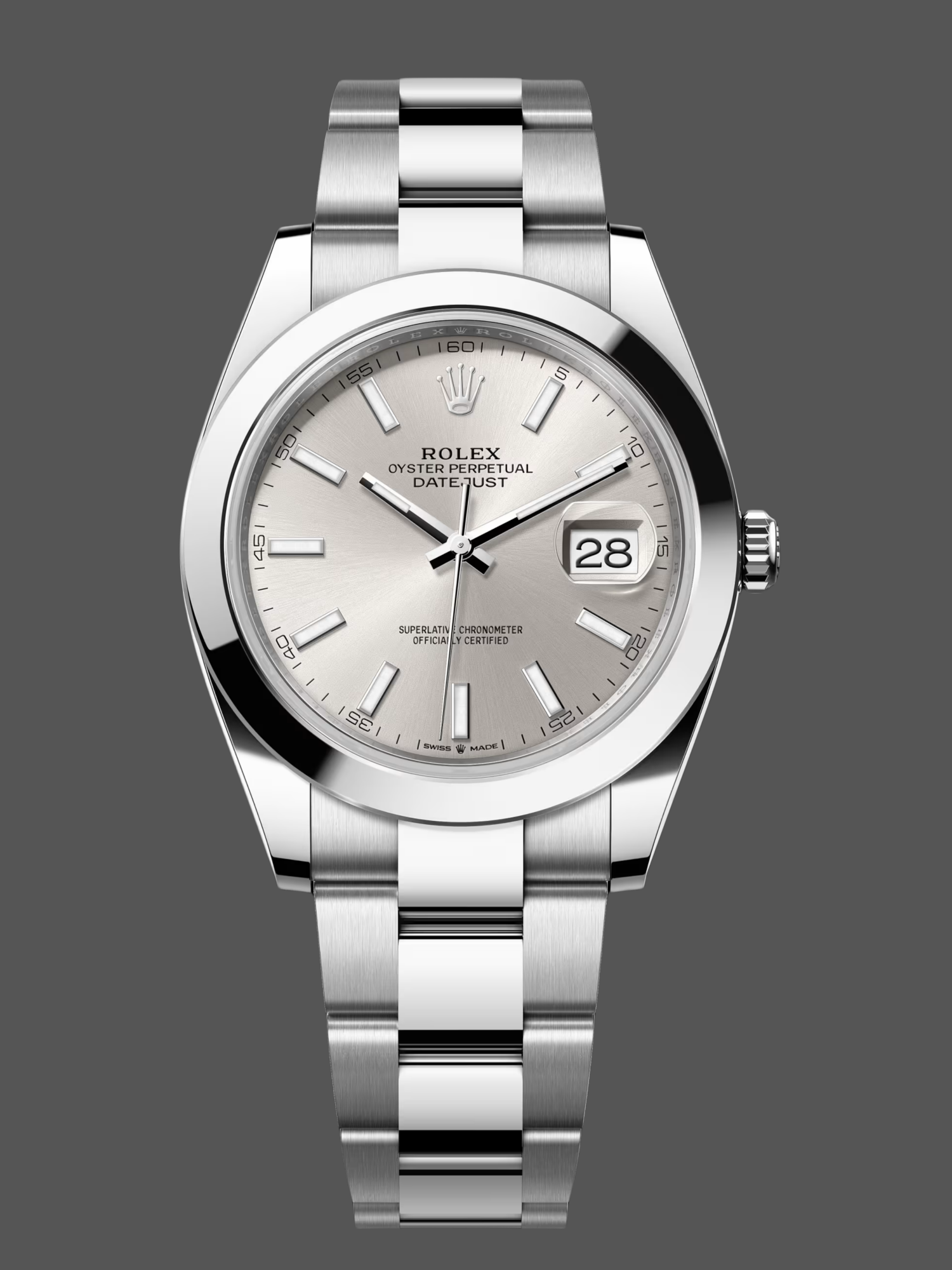 0583487D-BF8F-593B-50C3-CAAF0A764725 Rolex Datejust 41 Silver Dial 126300 0003 Silver Men's Watch - Image 1