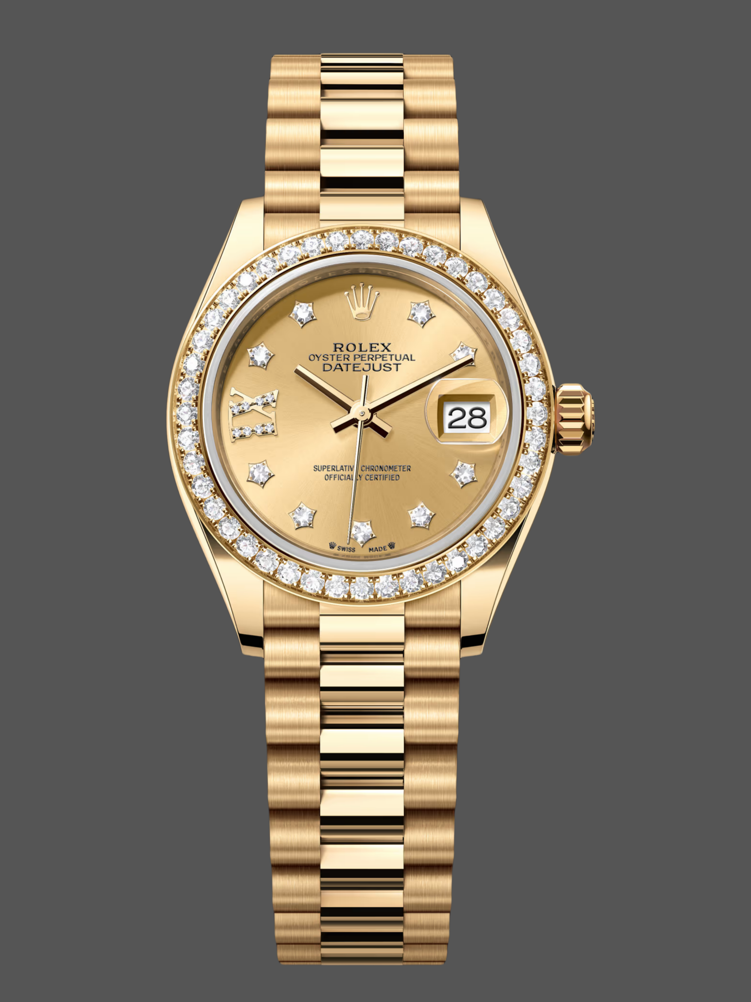 05978AB6-821E-39FB-429E-C93E78F227E4 Rolex Datejust 28 Solid 18K Yellow Gold 279138RBR 0006 Women's Watch - Image 1