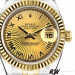 Rolex Datejust 179173 Sunbeam Champagne Dial Fluted Bezel 26MM Lady Replica Watch - Image 3