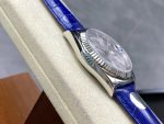 Rolex Day Date 36 White Gold Silver Dial 118139 0097 Blue Leather Strap - Image 6