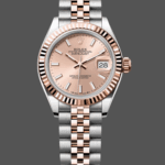 Rolex Datejust 28 Stainless Steel and Everose Gold 279171 0023 Rose Index Jubilee Lady Watch