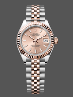 Rolex Datejust 28 Stainless Steel and Everose Gold 279171 0023 Rose Index Jubilee Lady Watch