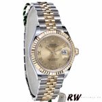 Rolex Datejust 279173 Champagne Roman Numeral Dial Fluted Bezel 28mm Lady Replica Watch - Image 2