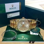 Rolex Day-Date 118238 Silver dial Fluted Bezel 36mm Unisex Replica Watch - Image 6
