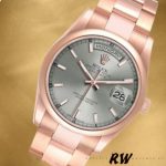 Rolex Day-Date 118205 Rose Gold Grey Dial 36mm Unisex Replica Watch - Image 2