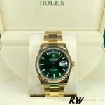 Rolex Day-Date 118238 Yellow Gold Green Dial 36mm Unisex Replica Watch - Image 6