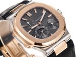 Patek Philippe Nautilus Moon Phases Rose & White Gold Slate Grey Dial 5712GR 001 - Image 3