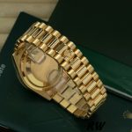 Rolex Day-Date 118238 Yellow Gold Fluted Bezel Green Dial 36mm Unisex Replica Watch - Image 6