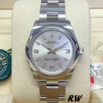 Rolex Oyster Perpetual 177200 Silver Dial Pink Markers 31mm Lady Replica Watch - Image 2