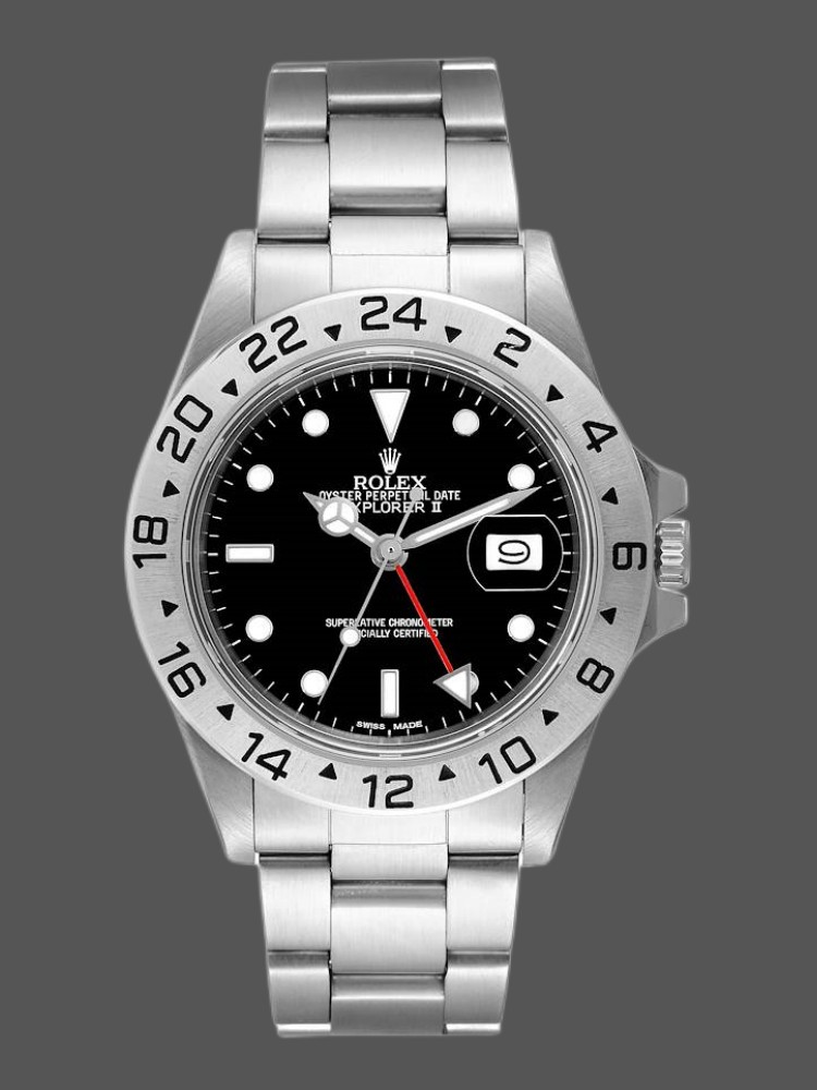 08608FDC-6AF4-5282-49E9-9F15A0224146 Rolex Explorer II 16550 Stainless Steel Black Dial 39MM Mens Replica Watch - Image 1