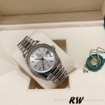 Rolex Day-Date 128239 0005 White Gold Silver Index Dial 36MM Unisex Replica Watch - Image 12