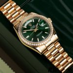 Rolex Day Date 118348 Green Index Dial Yellow Gold 36mm Unisex Replica Watch - Image 4