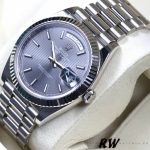Rolex Day-Date 228239 Dark Rhodium Grey Dial Fluted Bezel 40mm Mens Replica Watch - Image 2
