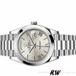 Rolex Day-Date 228206 Silver Roman Numeral Dial Platinum 40MM Mens Replica Watch - Image 4