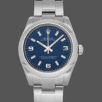Rolex Oyster Perpetual 177200 Blue Arabic Dial Domed Bezel 31mm Lady Replica Watch