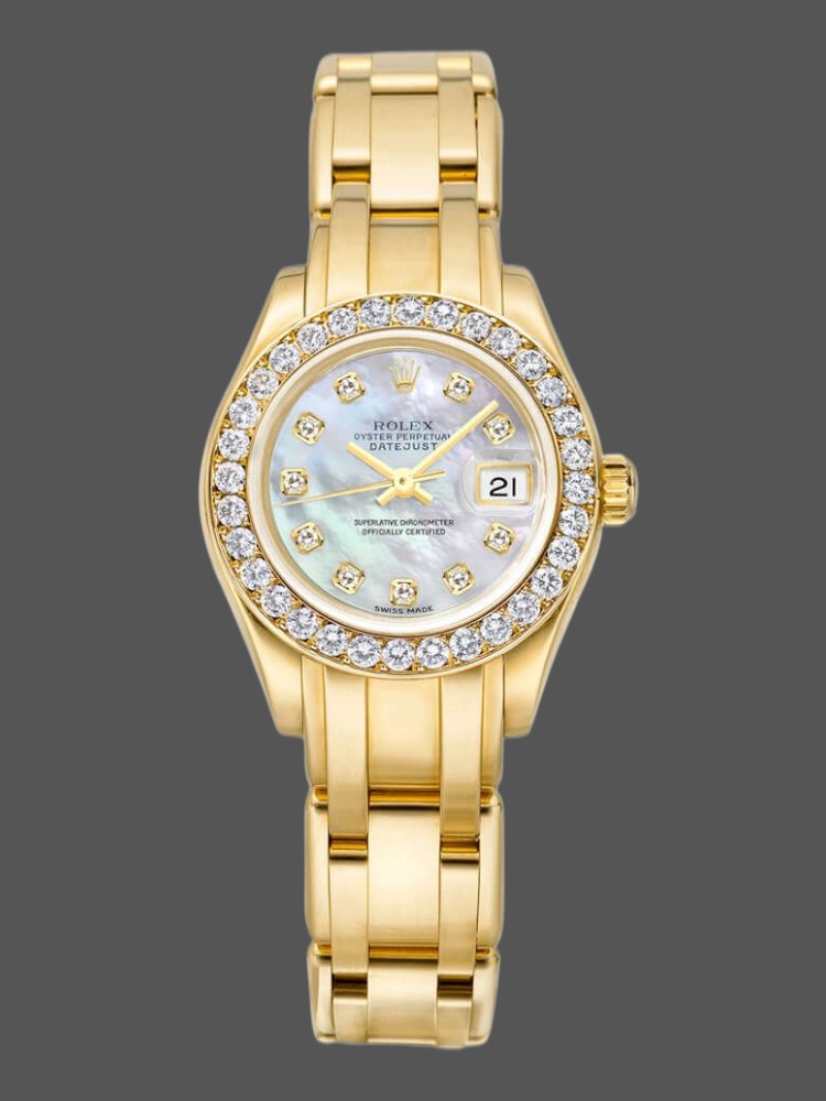09D632FE-D2B0-E0EC-42C4-DED48DE6D34E Rolex Pearlmaster 80298 White MOP Dial 29MM Lady Replica Watch - Image 1