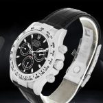 Rolex Daytona 116519 Black Leather strap Black Dial 40mm Mens Replica Watch - Image 4