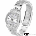 Rolex Oyster Perpetual 177210 Silver Dial Blue Hour Markers 31mm Lady Replica Watch - Image 3
