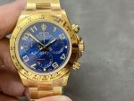 Rolex Daytona 116528 Yellow Gold Blue Racing Dial 40mm Mens Replica Watch - Image 3