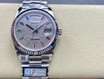 Rolex Day Date 36mm White Gold 128239 0016 Pave Rainbow Diamond Dial - Image 3