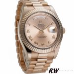Rolex Day-Date 218235 Rose Roman Dial Rose Gold 41MM Mens Replica Watch - Image 2