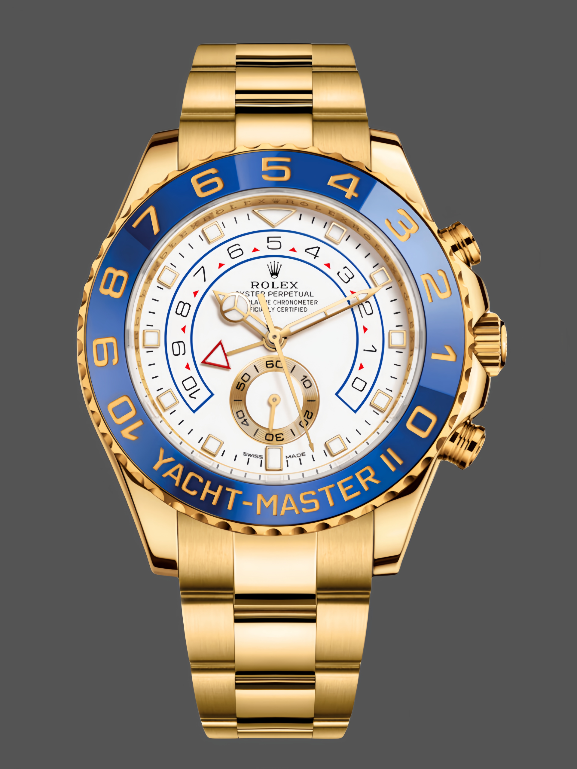 0A6B7CAA-7075-A892-3A8D-F7D455D24F80 Rolex Yacht-Master II 116688 White Dial 44mm Mens replica watch - Image 1