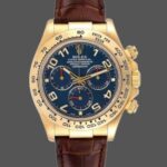 Rolex Cosmograph Daytona 116518 Yellow Gold Blue Dial 40mm Mens Replica Watch