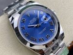 Rolex Datejust 41 Stainless Steel Azzuro Blue Roman Dial M126300 0017 Men's Watch - Image 4