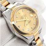 Rolex Datejust 179163 Champagne Dial Domed Dezel 26MM Lady Replica Watch - Image 3