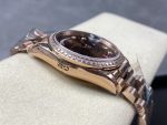 Rolex Day-Date 118235 Rose Gold Chocolate Brown Dial 36mm Unisex Replica Watch - Image 6