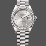 Rolex Datejust 28mm White Gold Silver Diamond President 279139rbr 0003 Women's Watch