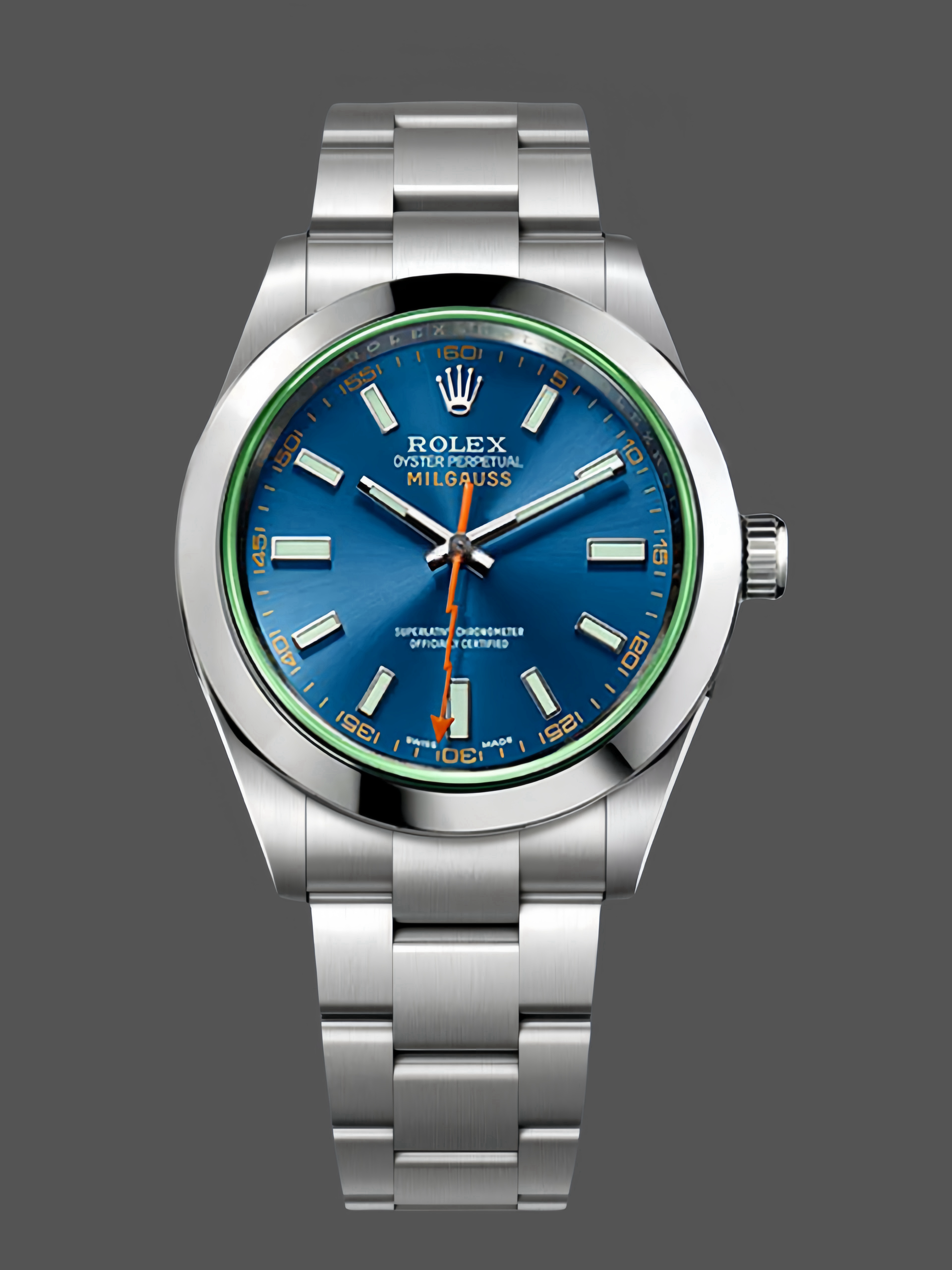 0BE5B46E-461B-730E-1611-77802C5C4598 Rolex Milgauss 116400GV Stainless Steel Z-blue Dial 40mm Mens Replica Watch - Image 1