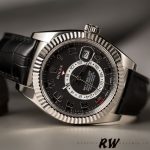 Rolex Sky-Dweller 326139 Black Dial Leather Strap 42MM Mens Replica Watch - Image 5