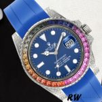Rolex Submariner 116610 Blue Dial Blue Rubber strap 40mm Mens Replica Watch - Image 3