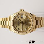 Rolex Datejust 279178 Champagne Fluted Bezel 28mm Lady Replica Watch - Image 4